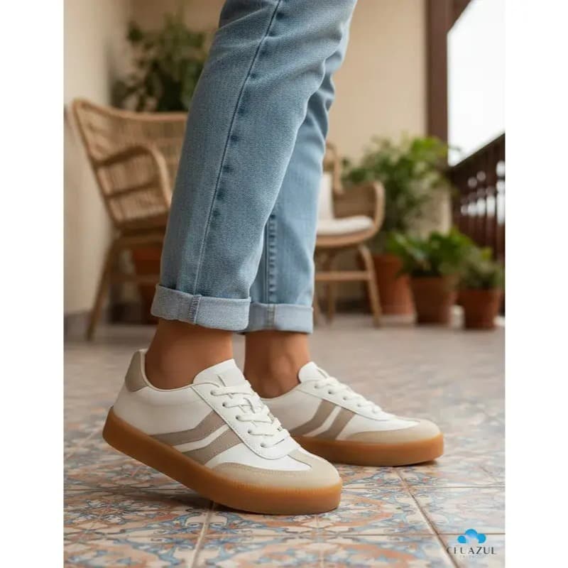 Tênis Feminino Original Confortável Dia a Dia Leve Macio  Vizzano Branco Off Plataforma Blogueirinha