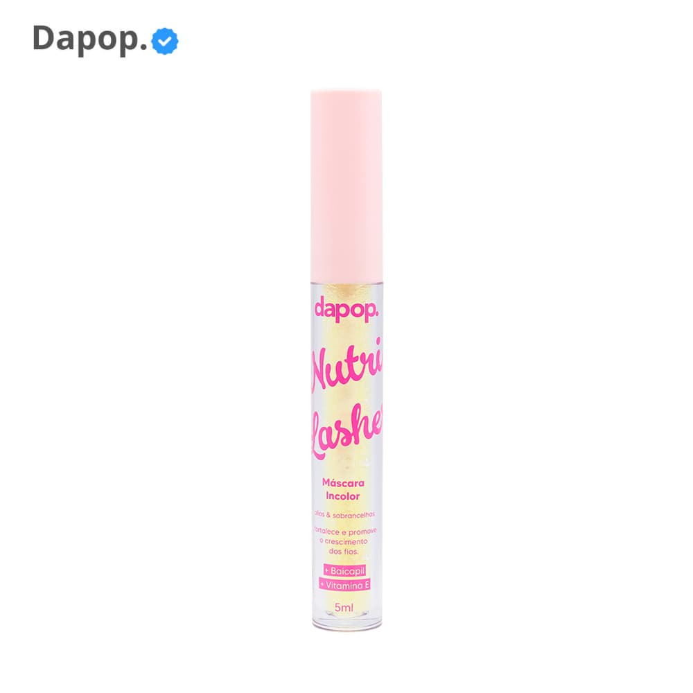 Máscara Incolor De Cílios e Sobrancelha Com Vitamina E - Dapop Nutri Lashes