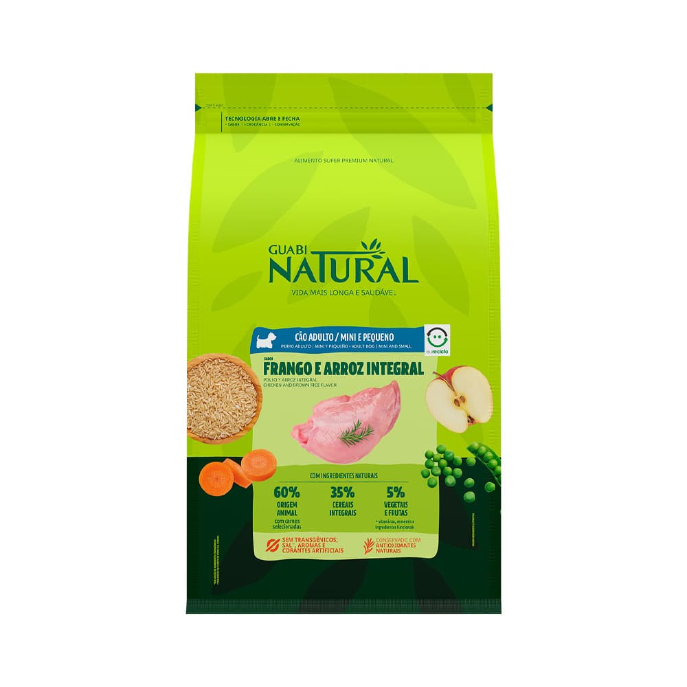 Ração Guabi Natural Cães Adultos Mini e Pequeno Frango 10,1kg