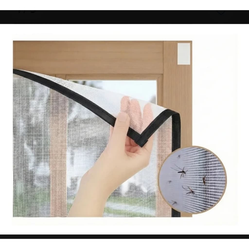 Tela Mosquiteira para Janelas 1m X 1,50m Velcro Lavável