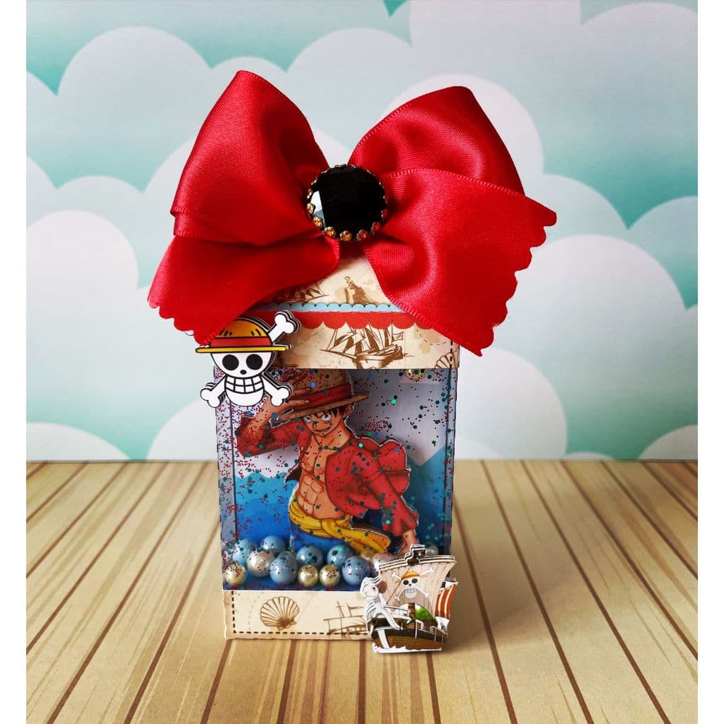 ✨ Caixa Milk Vitrine Luxo - One Piece - Papelaria Personalizada Lembrancinha de Festa