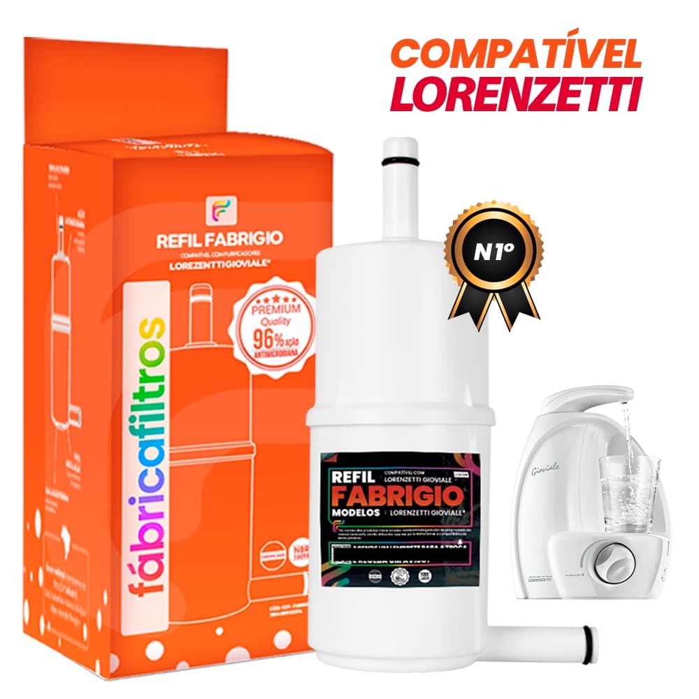 Filtro Gioviale RPC-01 Compatível com Lorenzetti | Refil Carvão Ativado Alta Eficiência