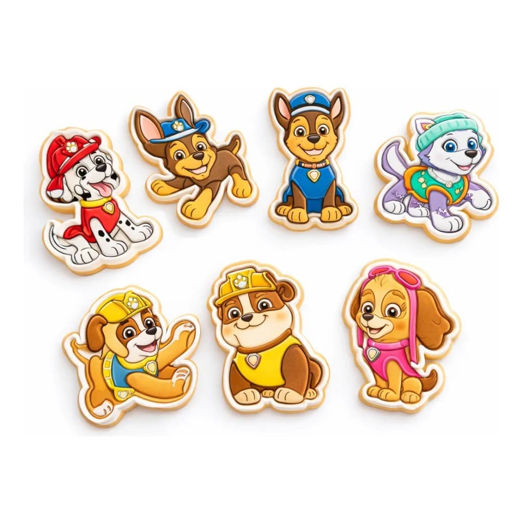 Kit Cortadores De Biscoito Patrulha Canina 7 Modelos