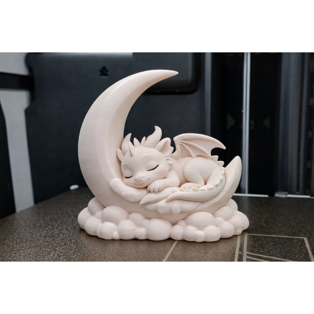 🐉 DRAGÃO ADORMECIDO NA LUA EM 3D: A MAGIA E A SERENIDADE QUE IRRADIAM FANTASIA NO SEU LAR!