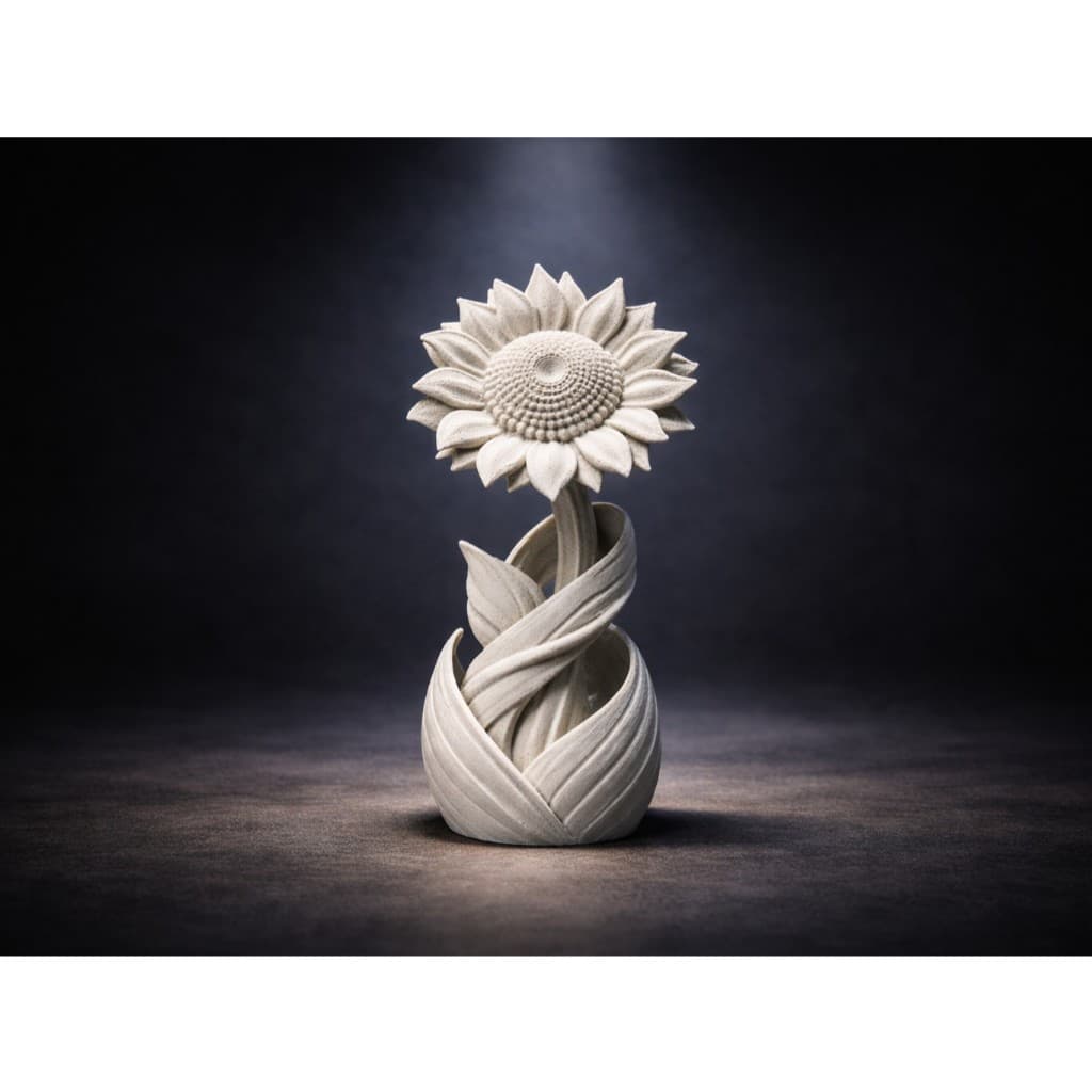 🌻 ESCULTURA DE GIRASSOL EM 3D: A LUZ DO SOL QUE NUNCA DESBOTA NO SEU LAR!