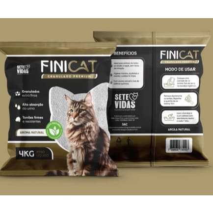 super kit areia higiênica finicat 4kg + kit bandeja +comedouro + pá ENVIO RÁPIDO