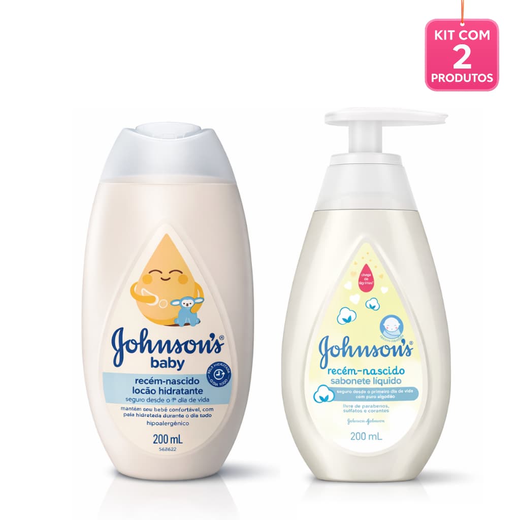 Kit Recém Nascido Johnson Loção Hidratante + Sabonete Líquido 200ml