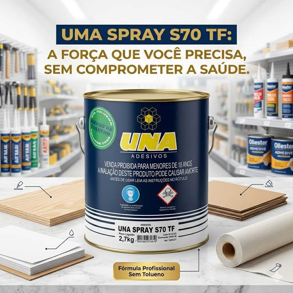 Cola Contato para Tapeçaria e Marcenaria Sem Tolueno para SPRAY 2,700kg