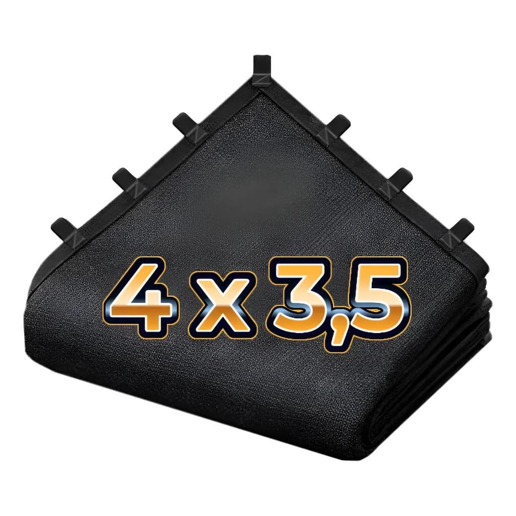 Tela Sombretela 80% 4x3,5 Sombrite Sombreamento Garagem Jardim Acabamento Bainha e Alças