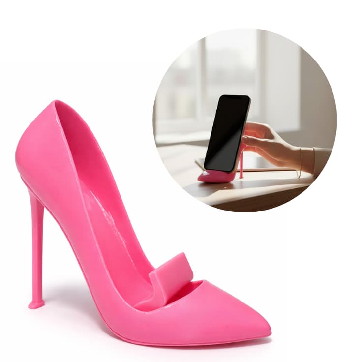 Suporte de Mesa para Celular Sapatinho Salto Alto Presente Dia das Mães Delicado Decorativo Brinde