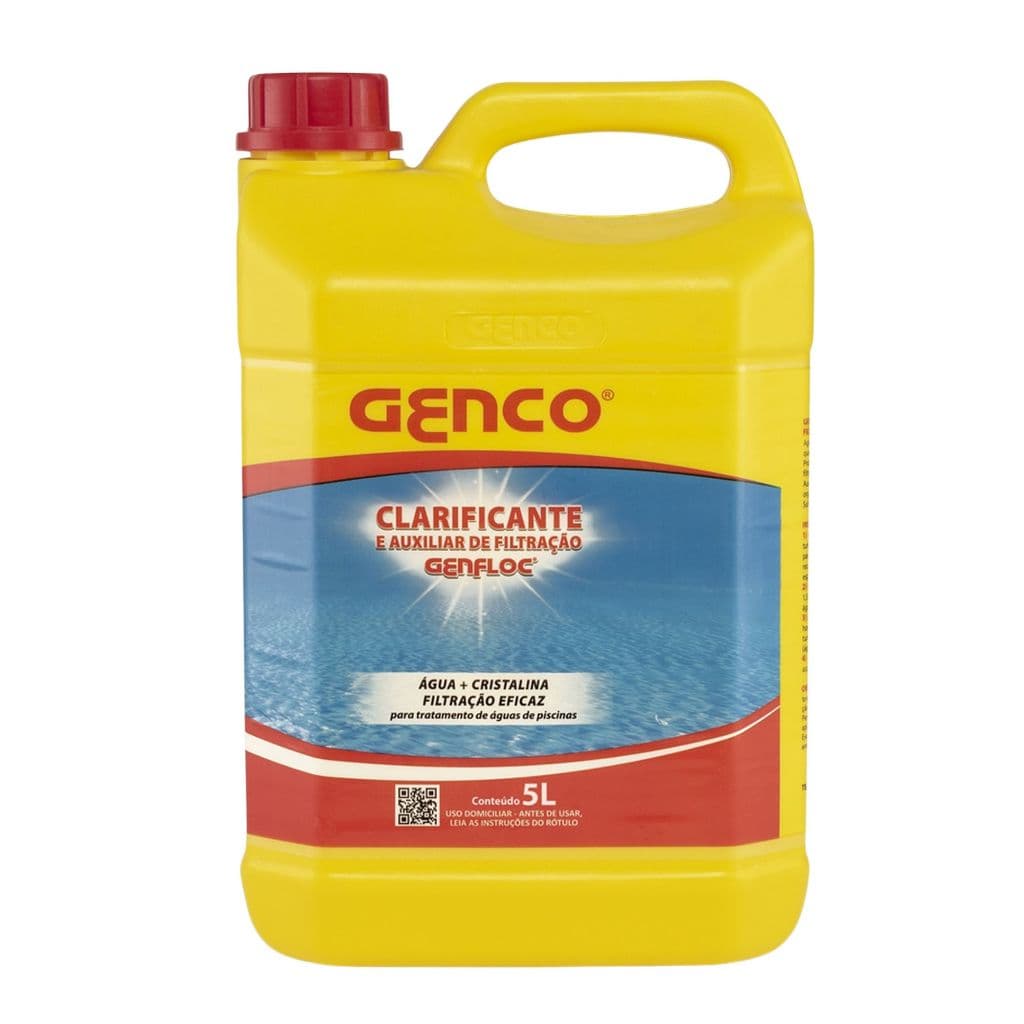 CLARIFICANTE E AUXILIAR DE FILTRAÇÃO GENFLOC GENCO 5 LITROS PISCINA AGUA