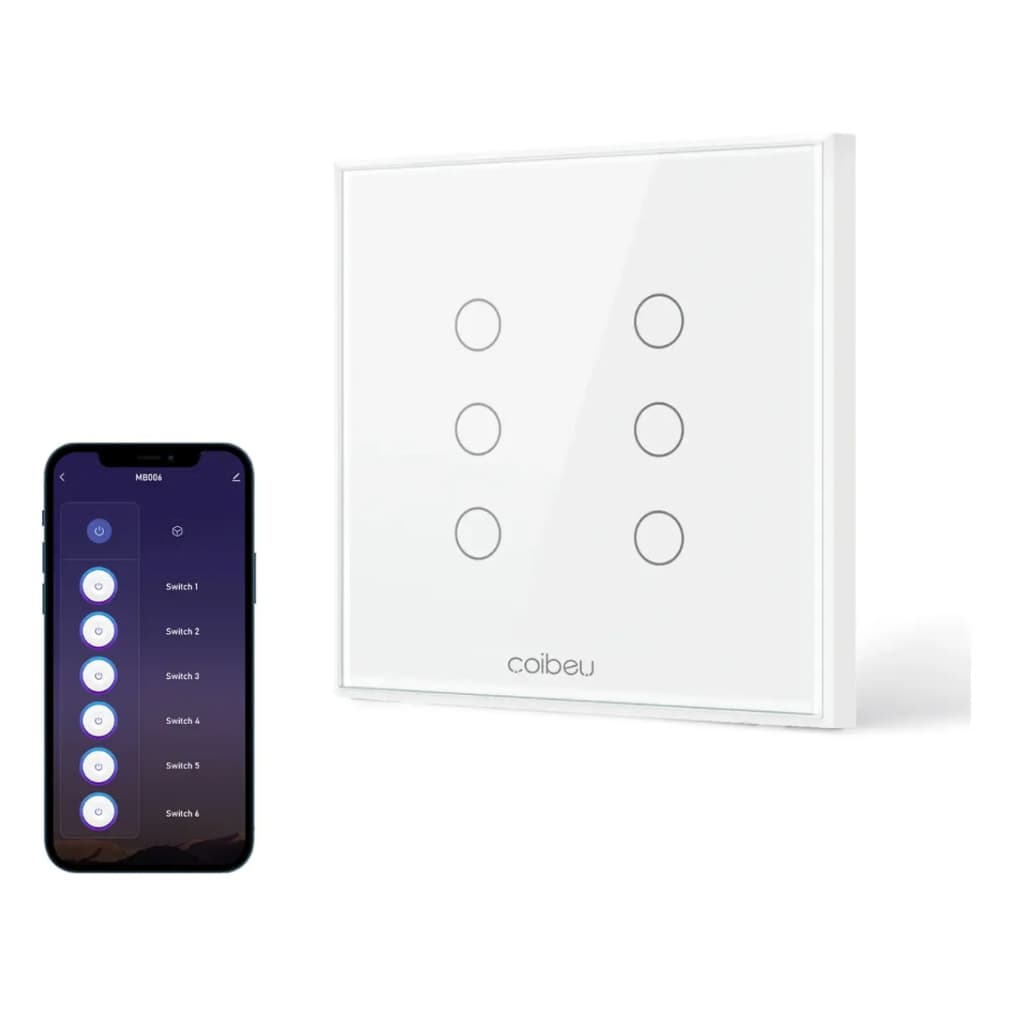 Interruptor Inteligente Wifi Coibeu Com Neutro Alx 6 Botões 4x4