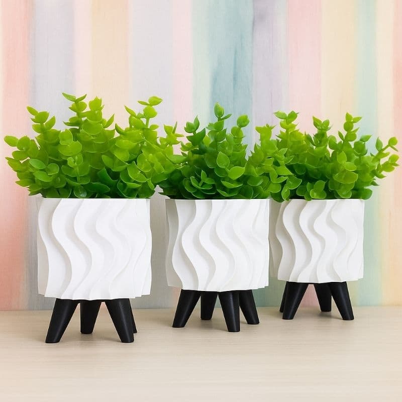 Vaso decorativos com plantinhas artificiais | 8-8 |  Escritório , Quarto Infantil , sala