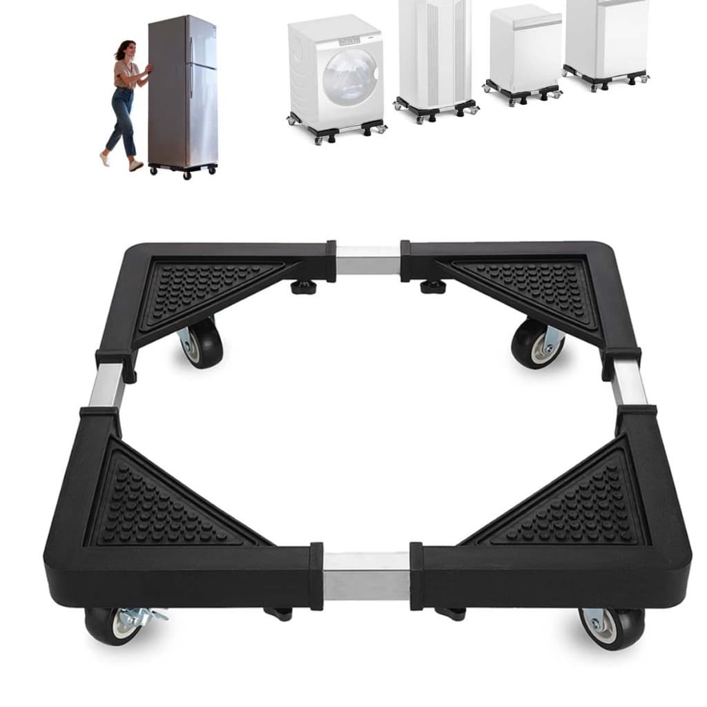 🔥Base Quadrada para Geladeira Fogão Suporte 250kg Ferramenta de Mudança 42x22x7cm