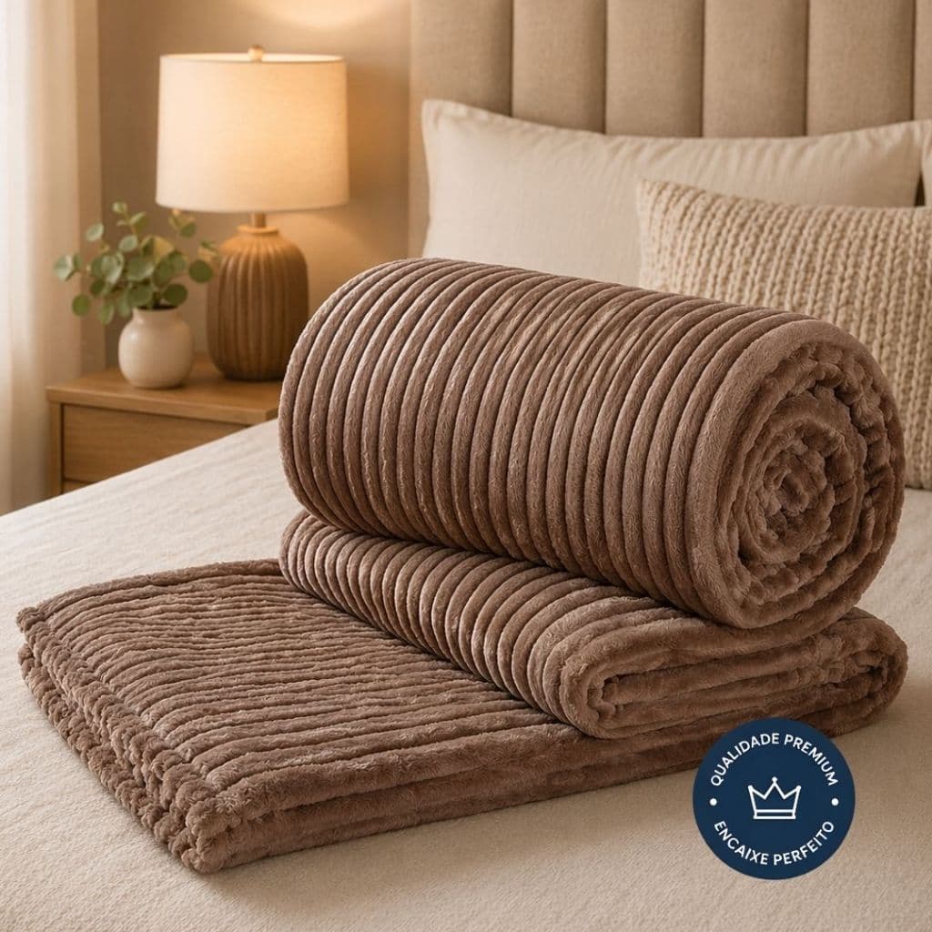 Manta Casal Queen Velvet Bariloche Macia Quente e Sofisticada Microfibra Flannel 100% Poliéster