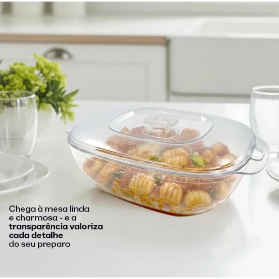 Tupperware Travessa Mágica Plus 1,8 litro Transparente