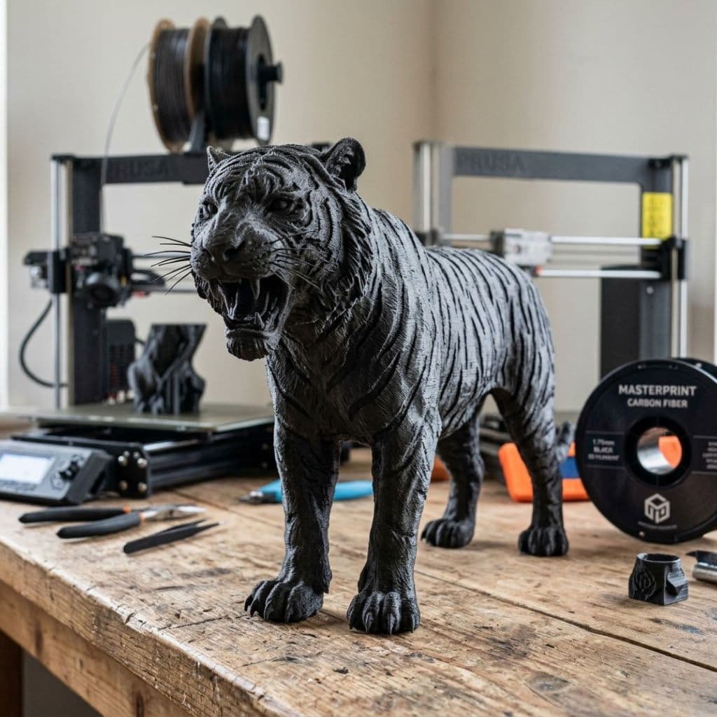Filamento Impressora 3d Masterprint Petg FIBRA CARBONO 1.75mm 1kg