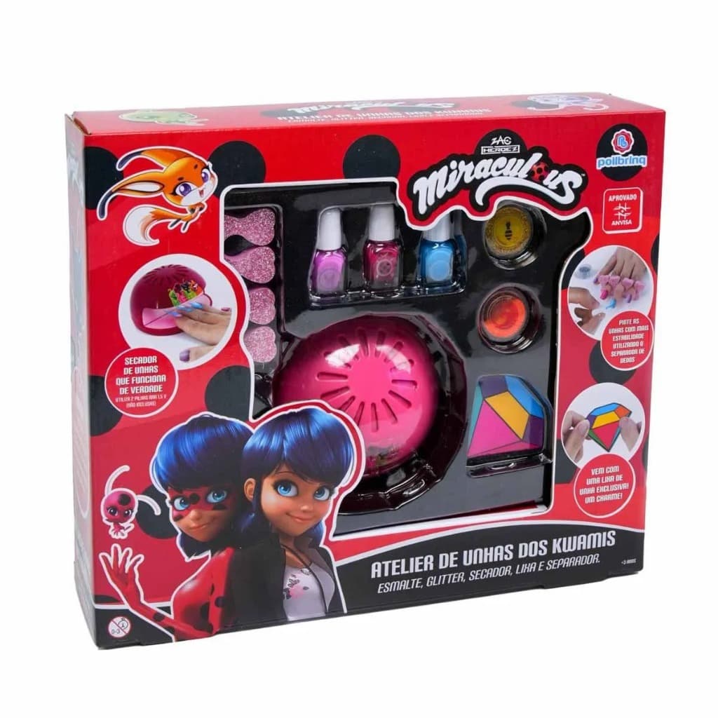 Atelier de Unhas dos Kwamis Miraculous Polibrinq Original