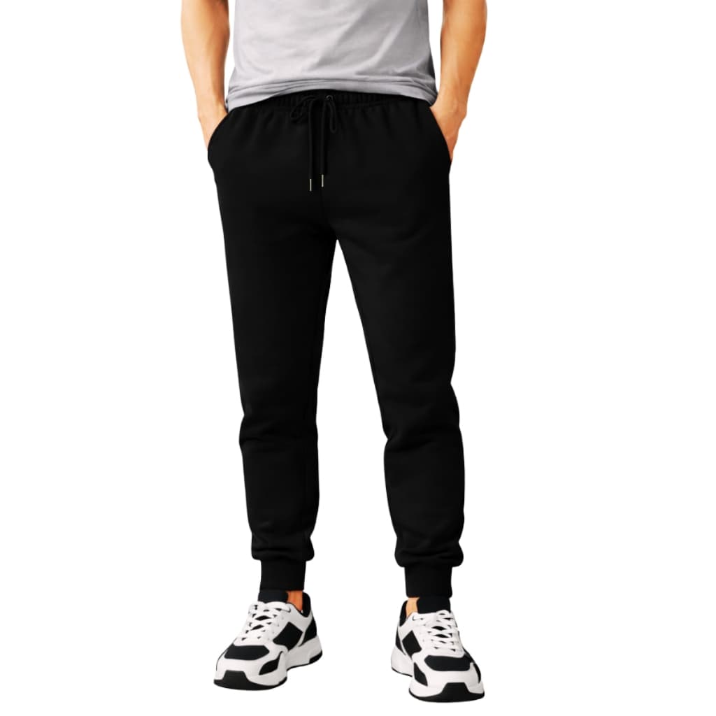 Calça De Moletom Lisa Relaxado Masculina Modelo Jogger Com Bolsos Confortavel