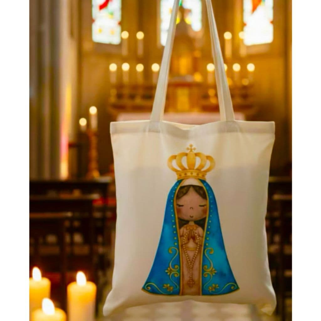 ECOBAG NOSSA SENHORA APARECIDA ALGODÃO CRU , FÉ E RELIGIOSIDADE!!!