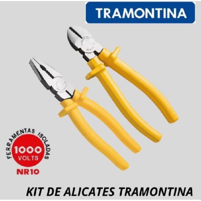 Kit Alicate Universal + Alicate Corte Diagonal Isolado 1000v