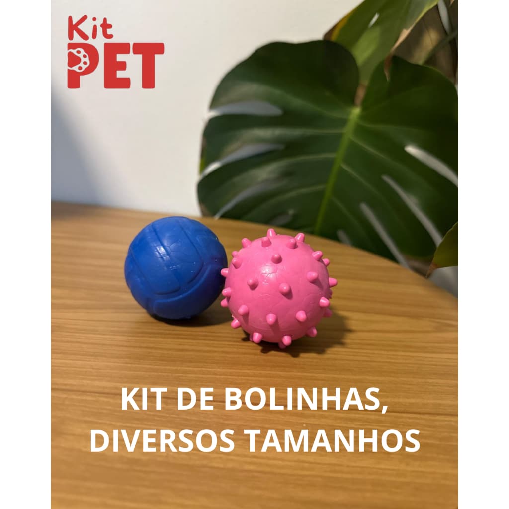 Kit 2 bolinhas cachorros. Bola pet maciça, Alta Resistencia, Material atóxico, Alivia Estresse