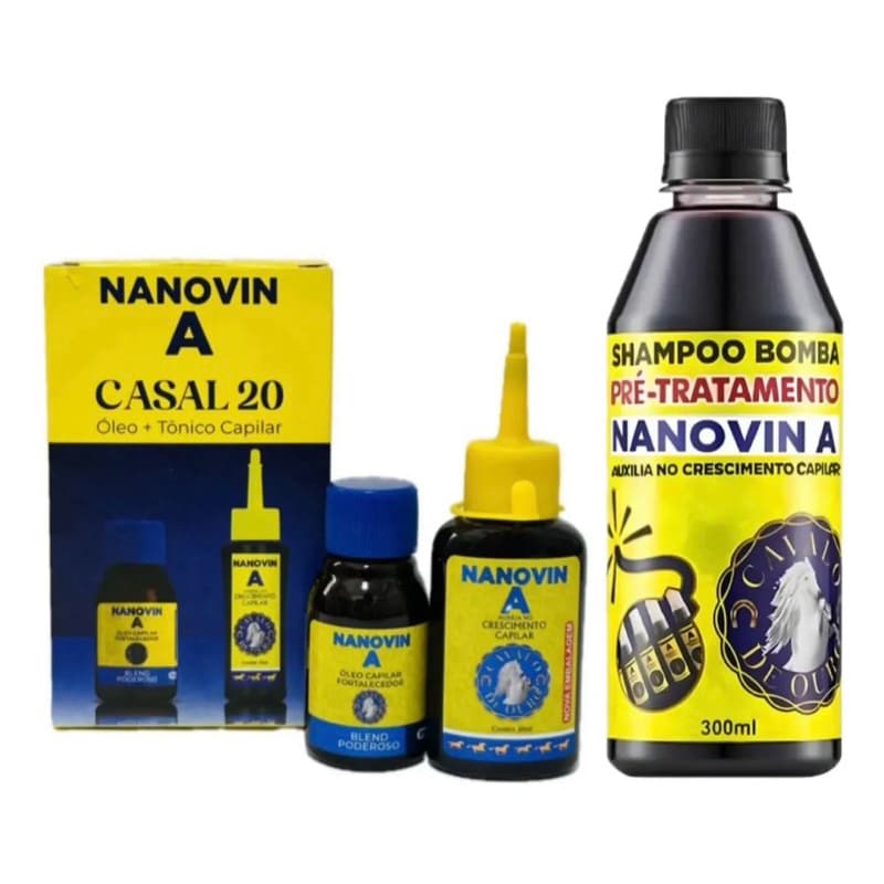 Nanovin A Kit Casal 20 2x30ml  + Nanovin A Shampoo 300ml