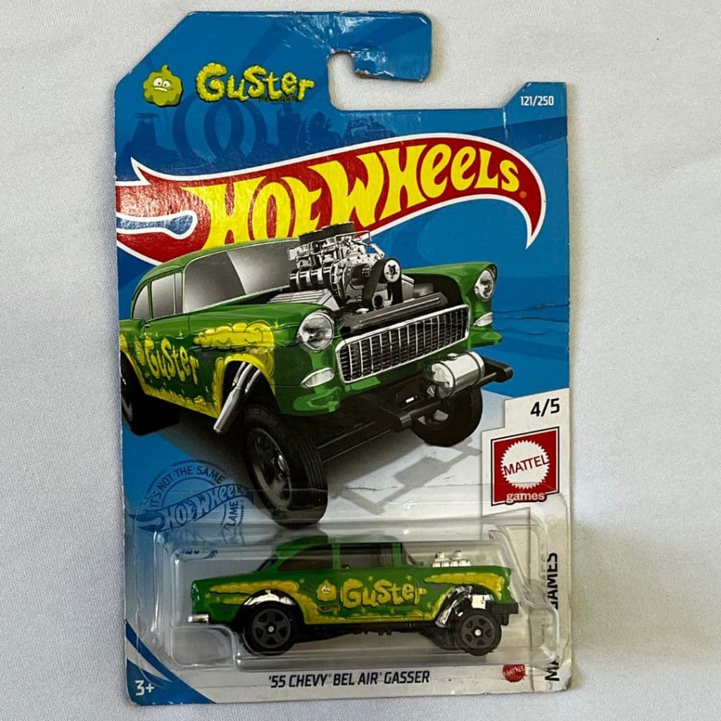 Carrinho Hot Wheels '55 Chevy Bel Air Gasser - Mattel Miniaturas - Original - Coleção Hot Wheels Mainline
