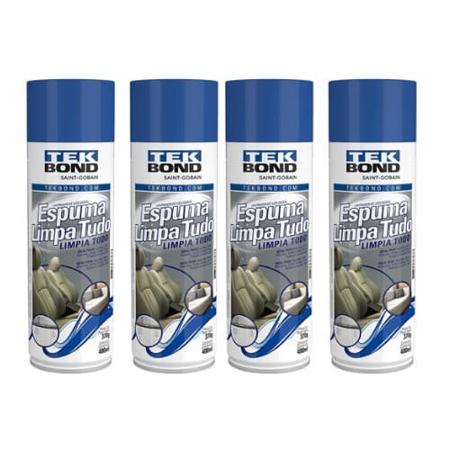 kit 4 Espuma Limpa Tudo Higienização A Seco Couro,automotivo,sofas