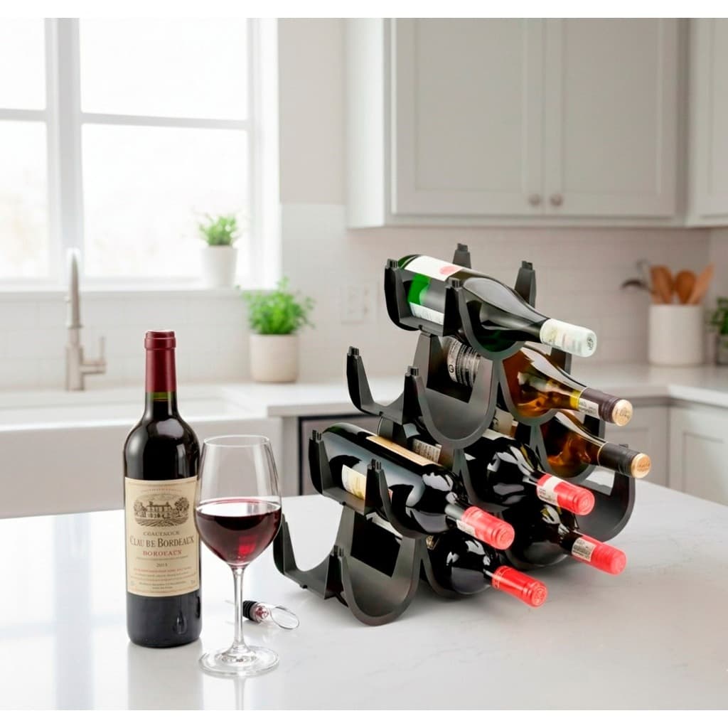 Adega De Mesa Porta Garrafas Suporte Porta Vinho 10 Garrafas