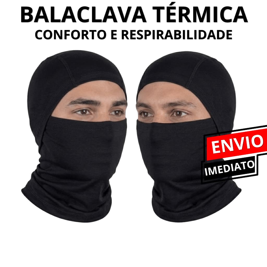 Balaclava Térmica Unissex Inverno Proteção Frio Sol Moto Ciclismo 1 2 ou 3 Unidades