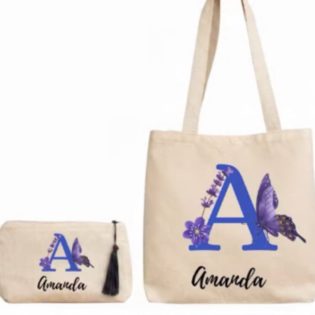 kit ecobag + necessaire personalizada