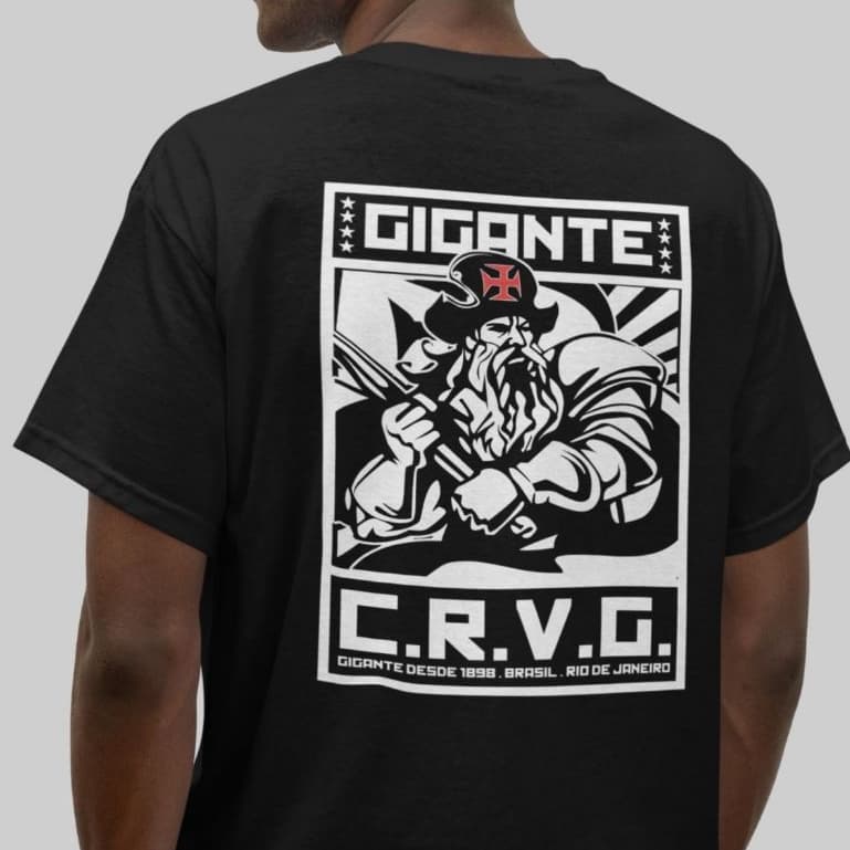 Camiseta Vasco Da Gama StreetWear Time Torcida Gigante Da Colina CRVG 1898 Torcedor 100% Algodão