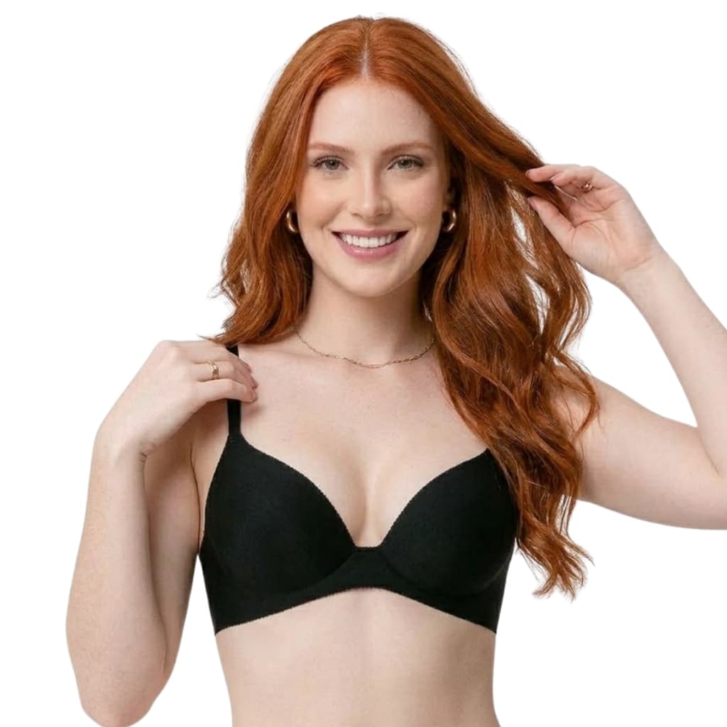Sutiã Push Up Laser Sem Costura Zee Rucci Alças Ajustáveis Microfibra