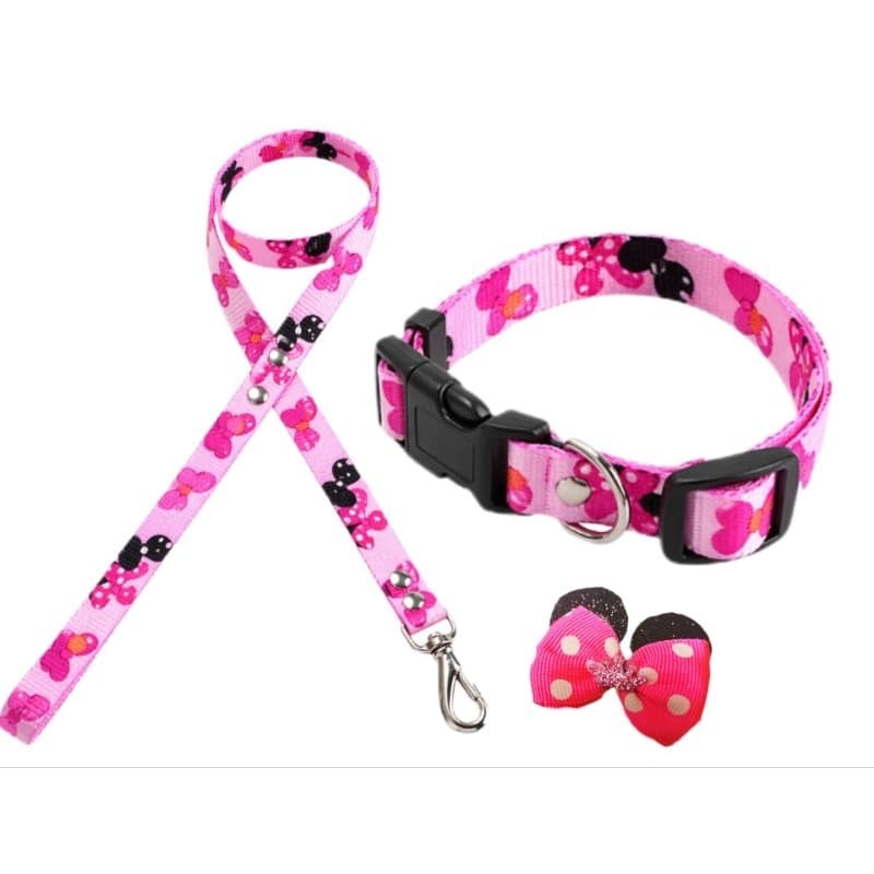COLEIRA PESCOÇO PARA CÃES MINNIE ROSA