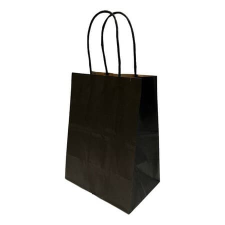 Sacola Kraft Preta M 50 Unidades Alça Papel Premium Embalagem Elegante Loja Valoriza Produto Cliente