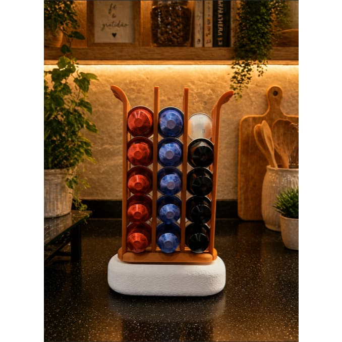 Suporte Porta Cápsulas Nespresso Giratório Moderno/Decorativo + BRINDE