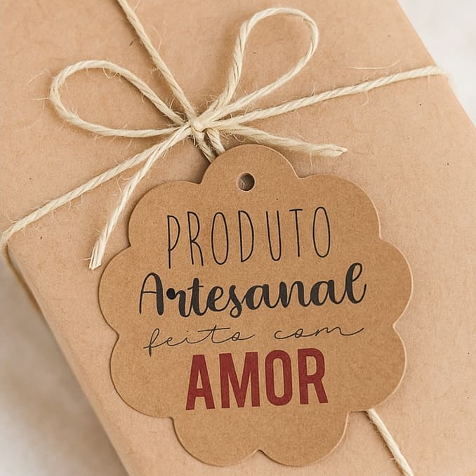 Tag Kraft para Casamento, Festa e Aniversário, Produto Artesanal, Papel Kraft Alta Qualidade