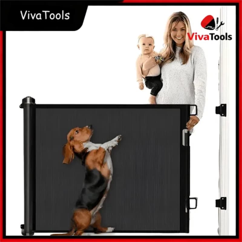 👶🐶 Portão de Segurança Retrátil 1.8m/3m – Grade para Bebês e Pets, Sem Batente, Fácil Instalação 🔒