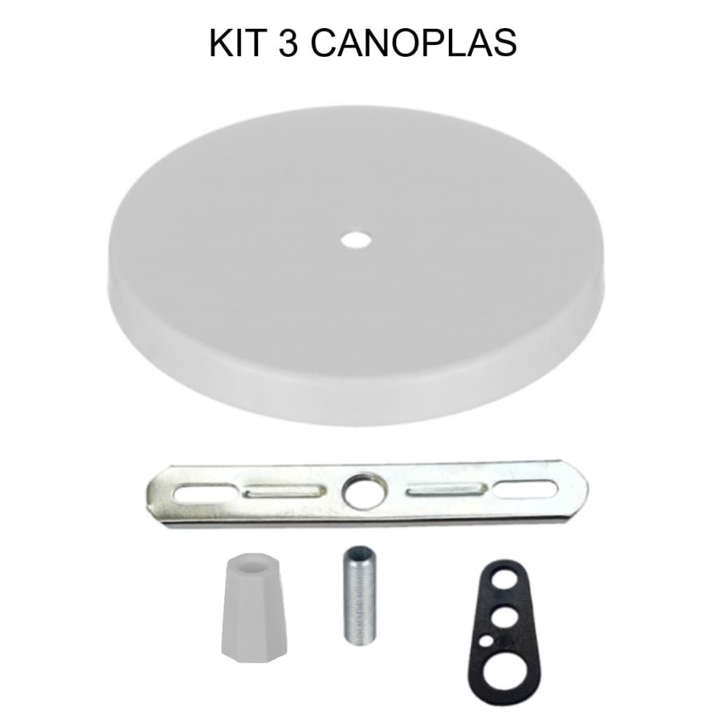 KIT 3 CANOPLAS BRANCAS PARA DECORAÇÃO