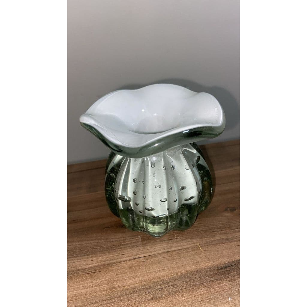 Vaso Trouxinha de Murano Branco P (10cm) - (vidro reforçado)