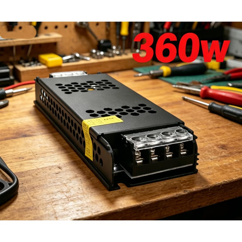 600W Fonte Chaveada Slim 12V 50A Preta Linha Apollo Bivolt para Iluminação LED e Automação