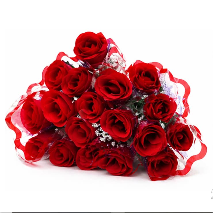 Buquê de Rosas Vermelhas Artificiais 17 Rosas