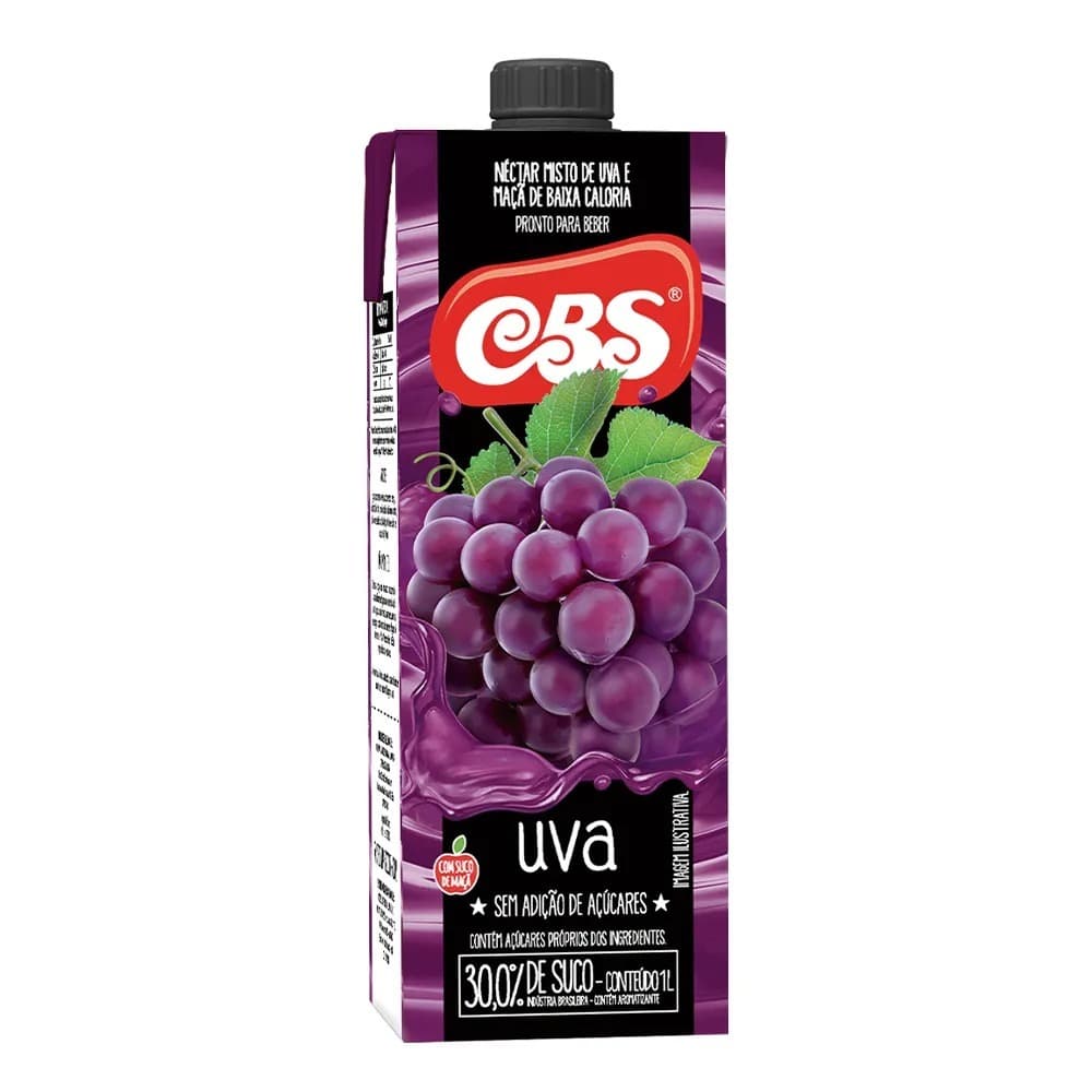 SUCO DE UVA 1L CBS SEM ADIÇÃO AÇUCARES