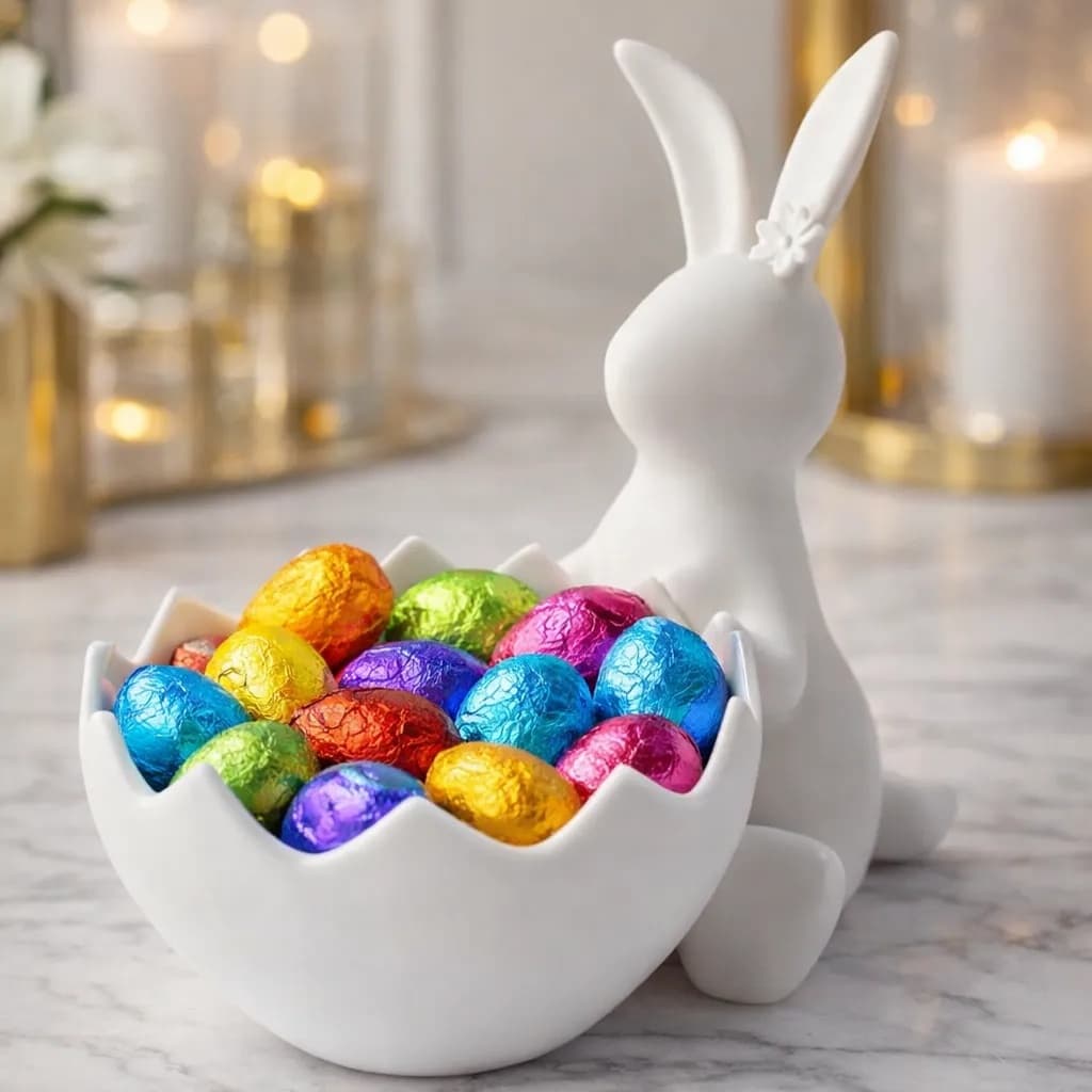 Coelho Decorativo Enfeite Porta Ovos de Páscoa – Minimalista