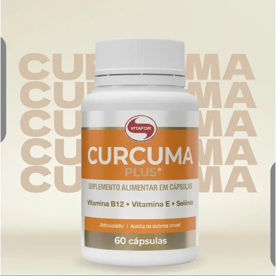 Curcuma Plus 60 Cápsulas 500mg - Vitamina B12, Selênio e Antioxidante