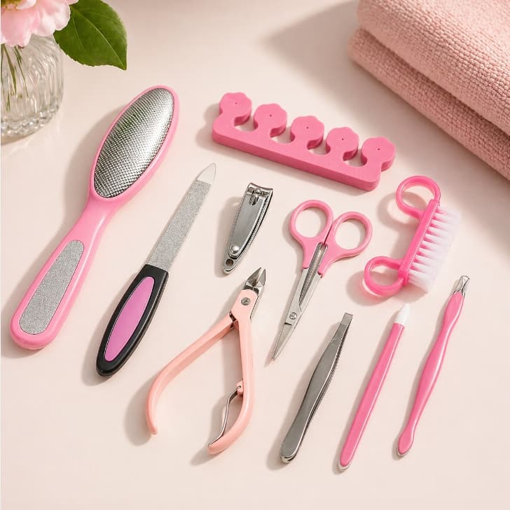 conjunto de manicure e pedicure Conjunto de 10 peças de manicure e pedicure