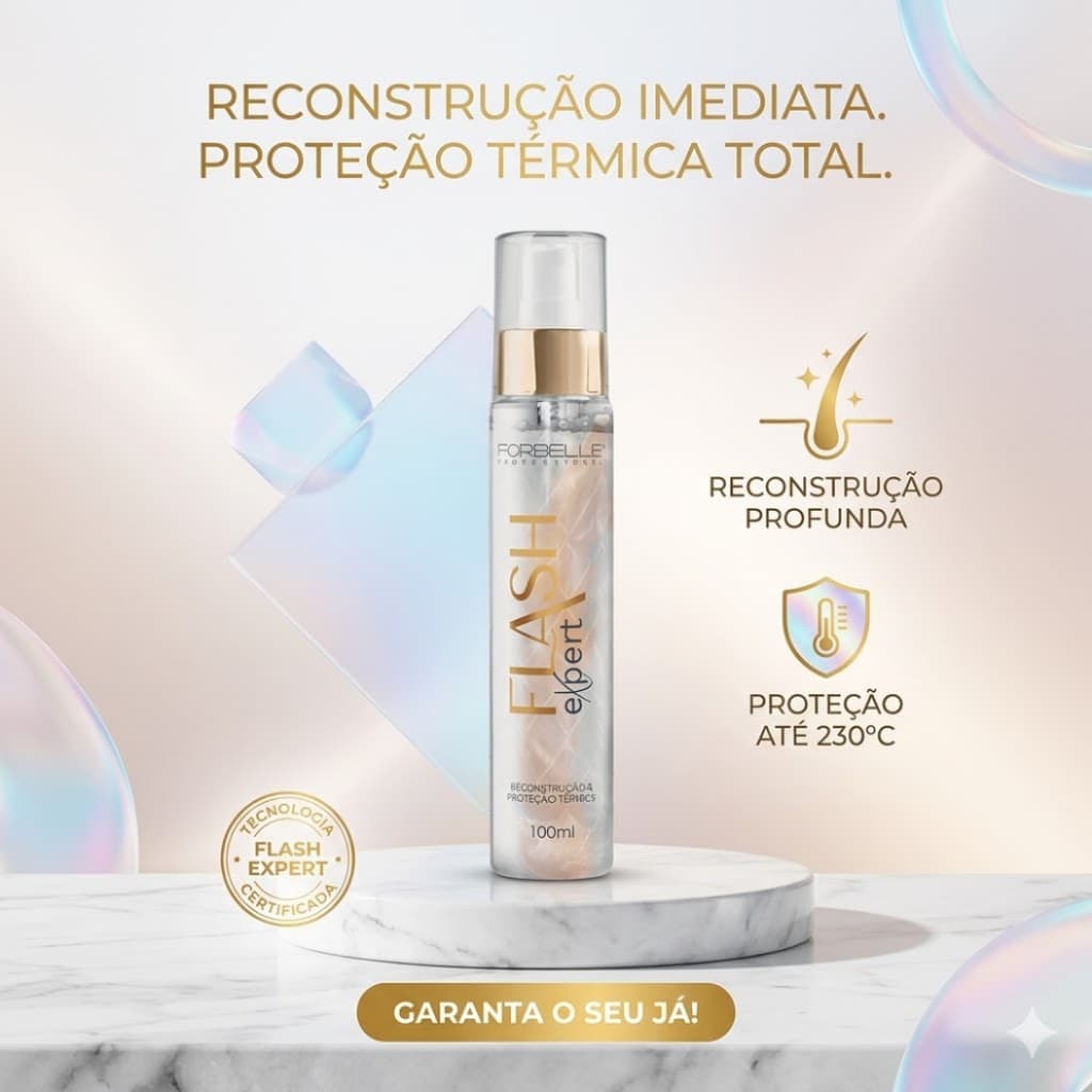 Tratamento Capilar Flash Expert - Hidratação Profunda, Desembaraço 100mL Forbelle Professional