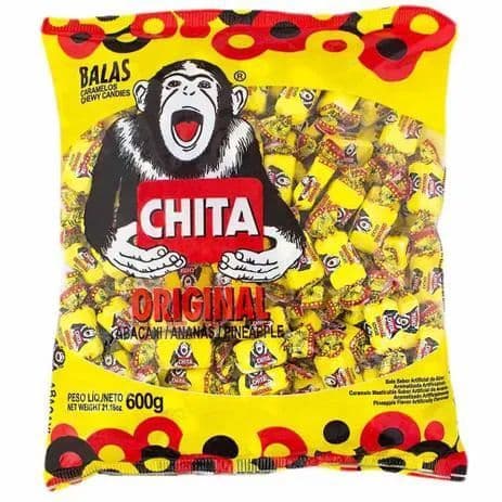 Bala Mastigável Chita Original Abacaxi 500g - Ideal para Festas e Lembrancinhas