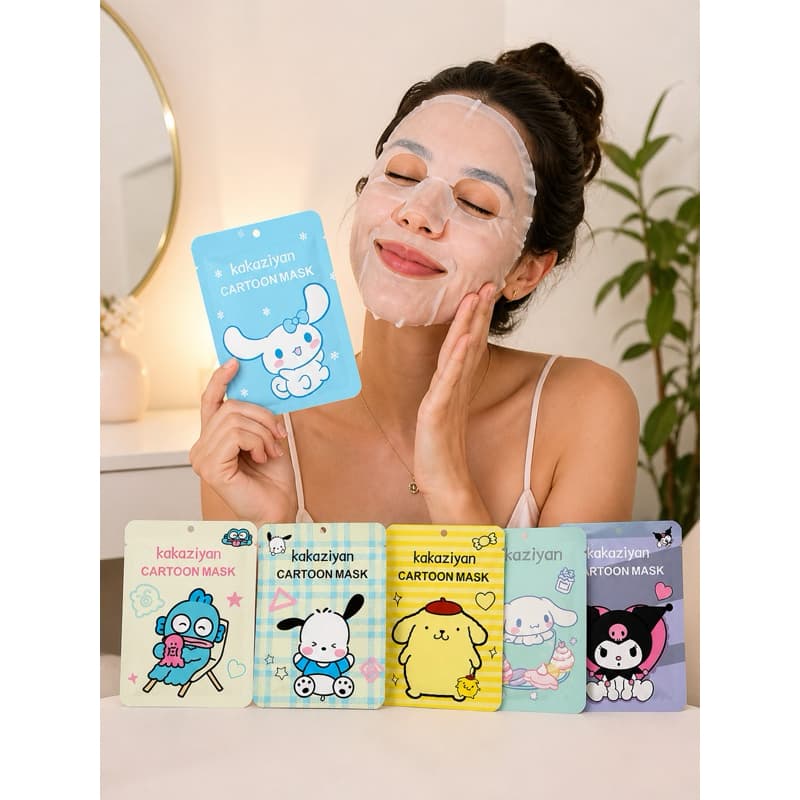 Kit Máscara Facial Coreana 2 ou 3 Unidades Hidratante Efeito Glow Pele Lisa K-Beauty